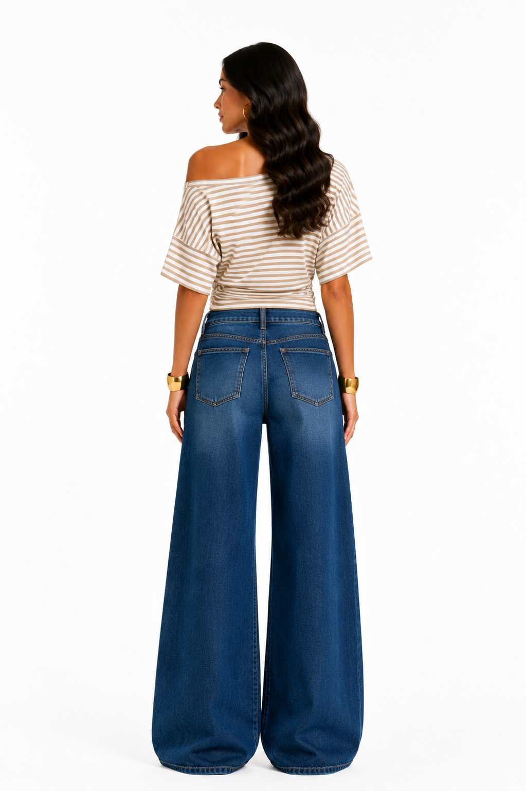 Beige Off Shoulder Top