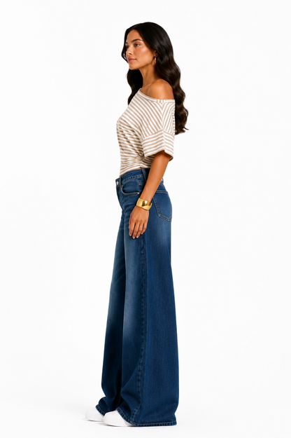 Beige Off Shoulder Top