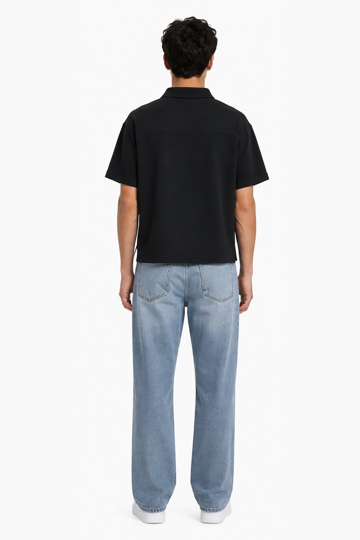 Black Zipper Linen Shirt